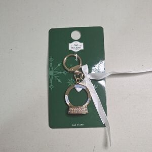 Elegant Gold Keychain with Rhinestone Accents